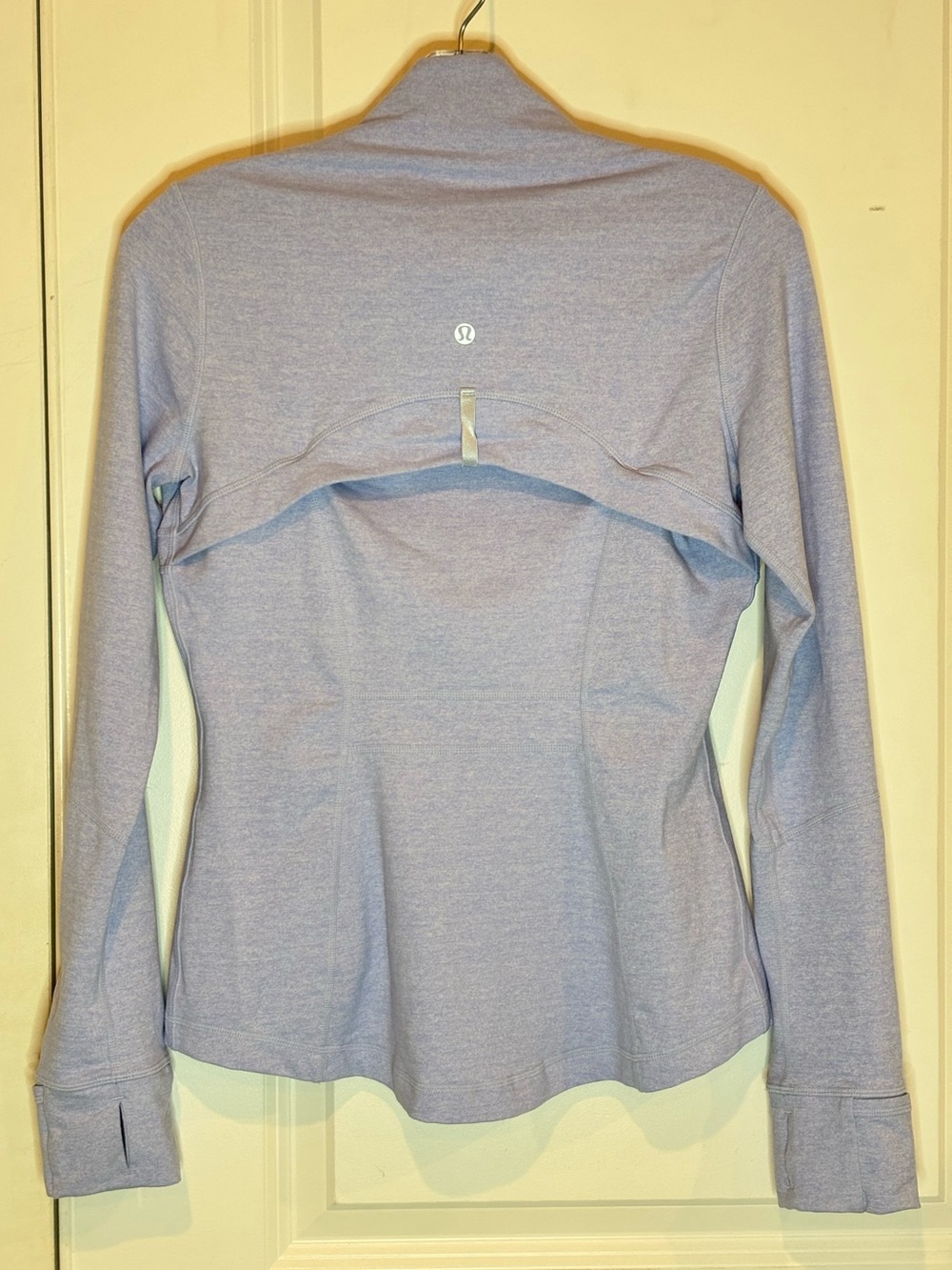 Lululemon Lavender Purple Mock Neck Full Zip Long Sleeve Fold Over Cuff Top 8 - Picture 5 of 8